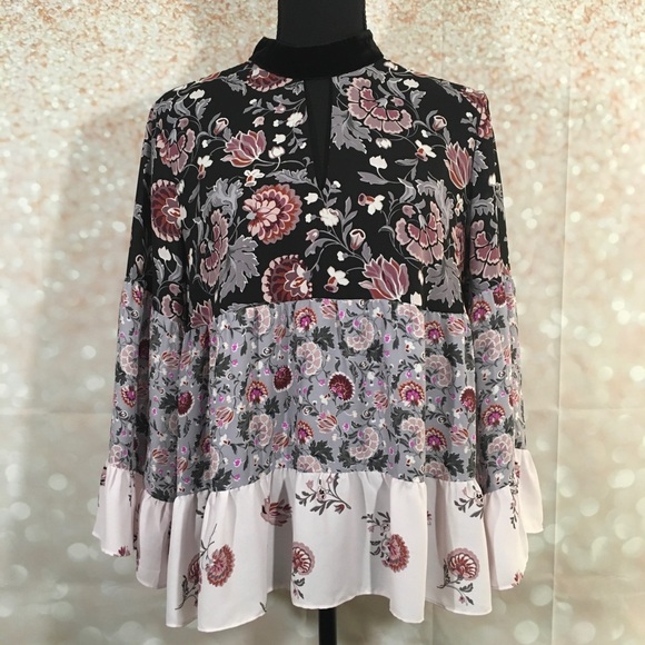Loft Floral Bohemian Blouse - Picture 1 of 8
